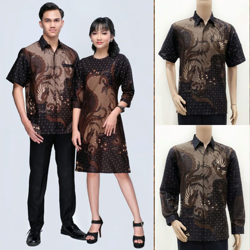 BATIK COUPLE SARIMBIT TUNIK DRESS WANITA MODERN KONDANGAN PRIA WANITA LOLITA SOGAN KEMEJA DRESS PREMIUM QUALITY SERAGAM KERJA KEKINIAN TUNIK JUMBO XXXL BIG SIZE