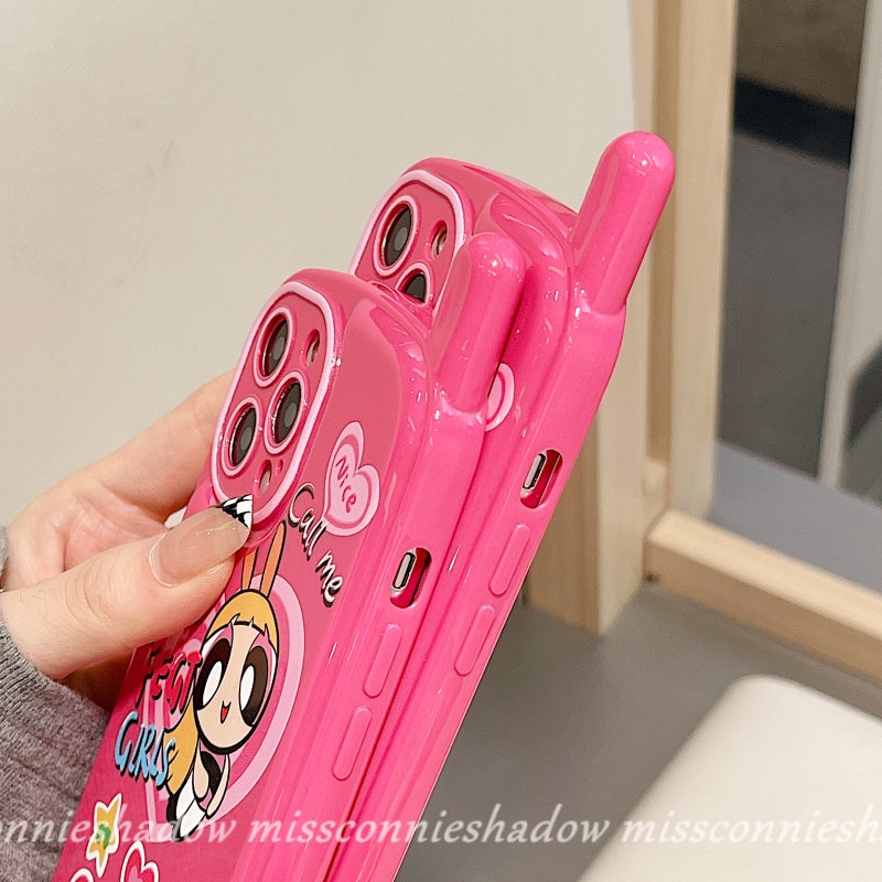 Soft Case Desain Kartun The Powerpuff Girls Heart Untuk iPhone 7 8 Plus 11 12 13 14 Pro MAX XR X XS MAX