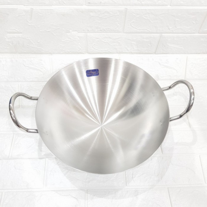 Bima Asian Wok 32Cm B0101332 Wajan Hongkong Kuali Stainless 304 Wokpan