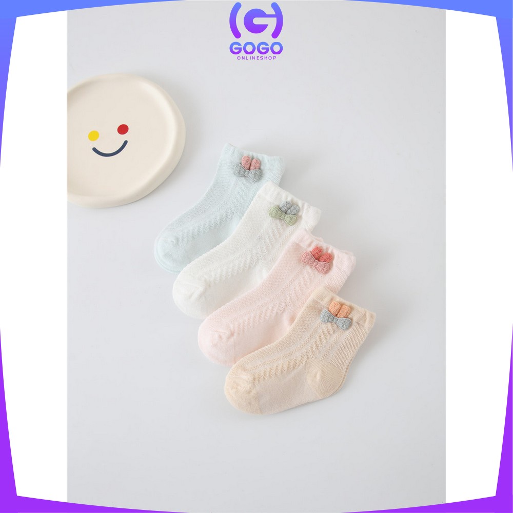 GOGO-P214 Kaos Kaki Anak Balita Gemoy Motif Kelinci Kaus Kaki Baby Unisex Anti Slip Bahan Katun Elastis Baby Socks