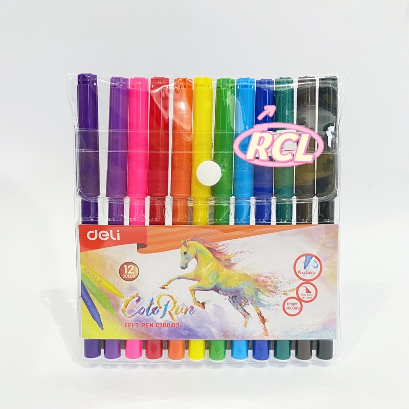 

Deli Spidol Warna - Felt Pen dapat dicuci
