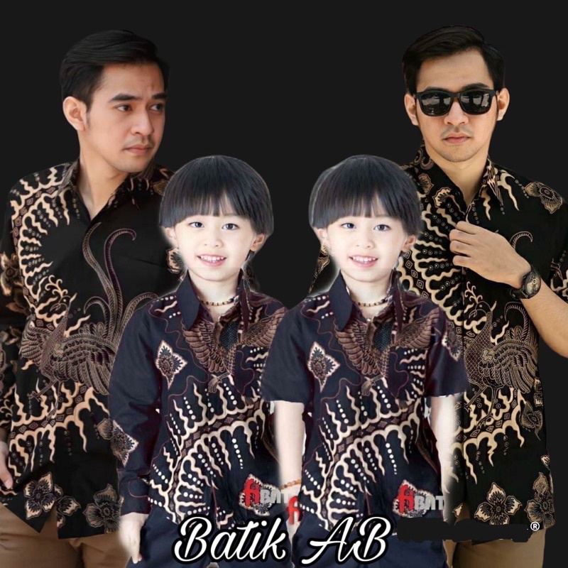 TERBARU KEMEJA COUPLE BATIK AYAH ANAK BATIK LENGAN PANJANG SIZE M L XL XXL