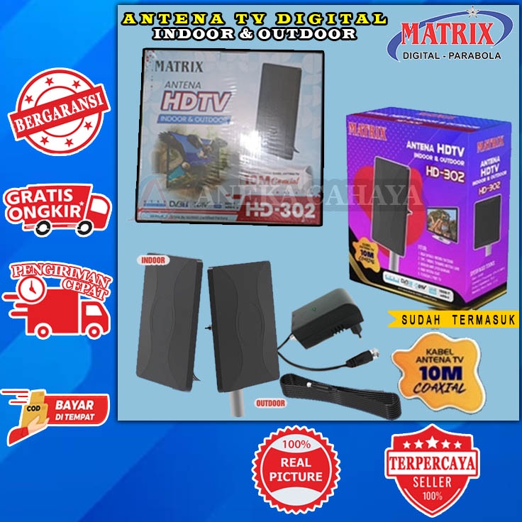 Antena TV Digital Matrix Indoor Outdoor HD 302