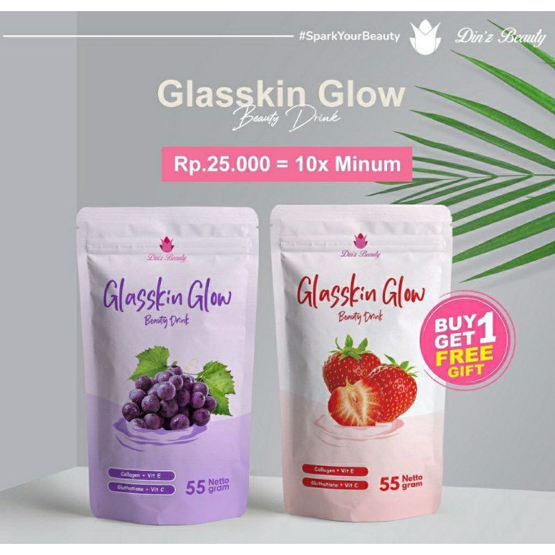 Glasskin Glow Collagen Minuman Kolagen by Dinz Beauty 20gr