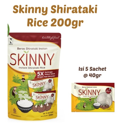 Natgo Skinny Shirataki Rice Pouch 200gr / Beras Shirataki Skinny Cocok Untuk Diet beras porang