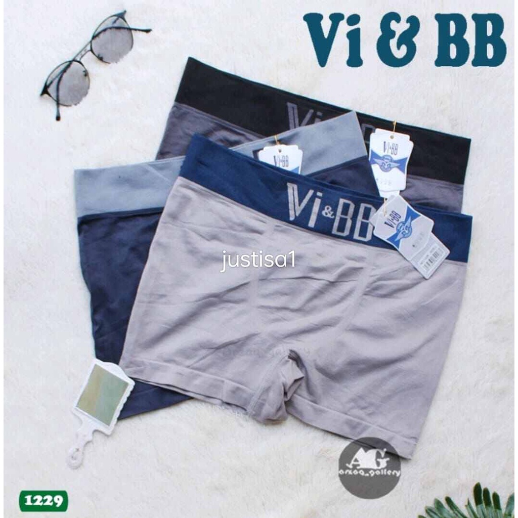 TERLARIS..3PCS CELANA DALAM PRIA BOXER VI-BB BOXER PRIA CELANA DALAM MODEL BOXER