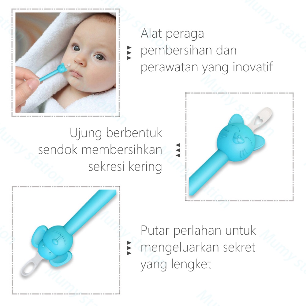 Mumstation 2 in1 oogiebear pembersih hidung dan telinga bayi booger tool