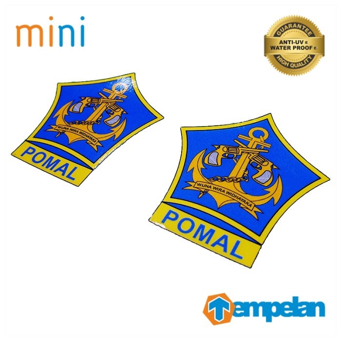 STIKER MINI POLISI MILITER TNI AL POM AL