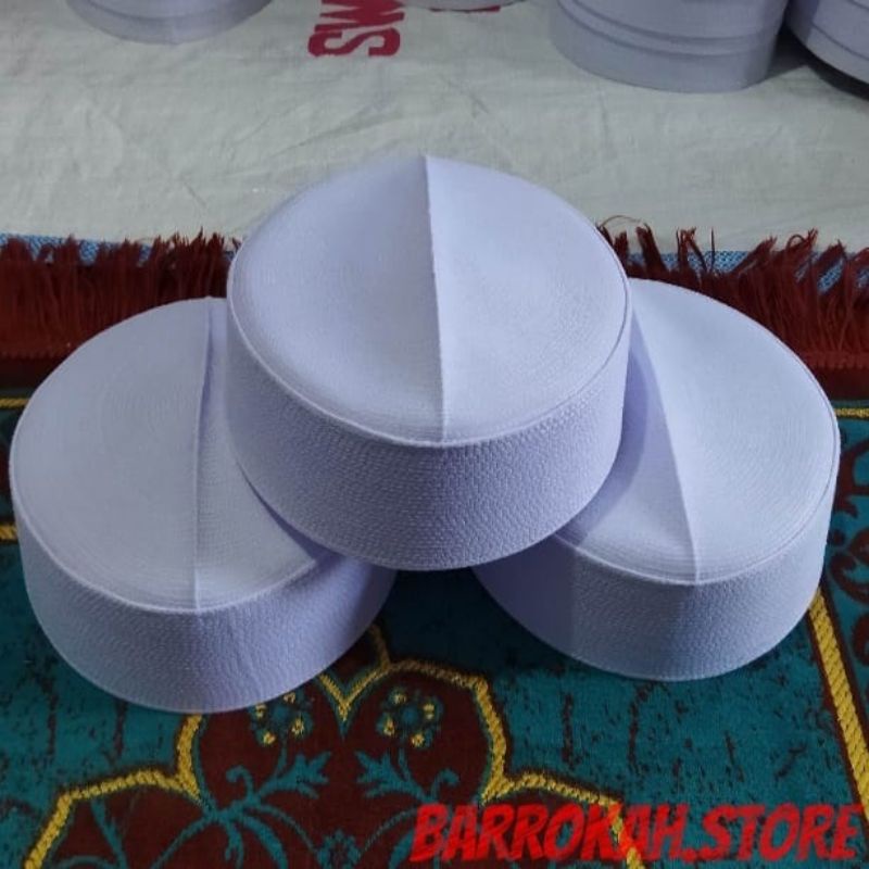 KOPIAH PUTIH SONGKOK PUTIH PECI PUTIH KUALITAS PREMIUM