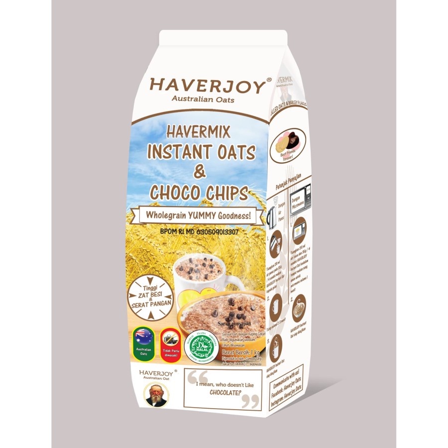 

HaverMix Instant Oats & Chocochips 1 kg havermout- PUTIH