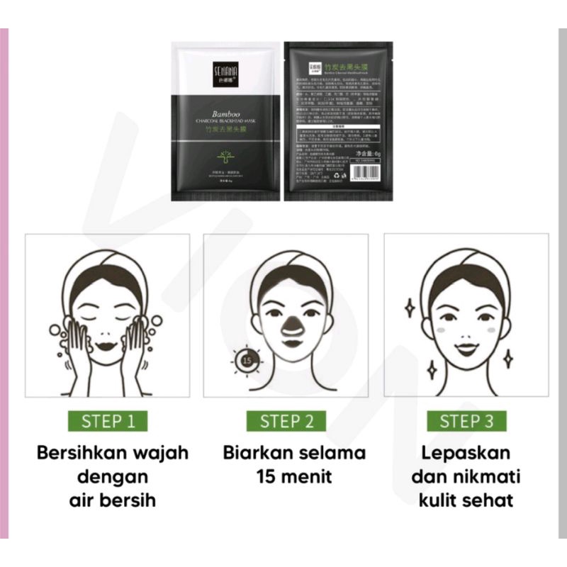 MASKER KOMEDO/MASK BLACKHEAD SACHET BIOAQUA/SADOER/VEZE/SENAN