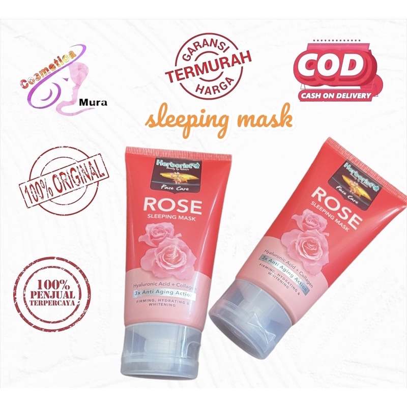 [[ new ]] herborist sleeping mask - masker wajah sleeping mask herborist rose 80g