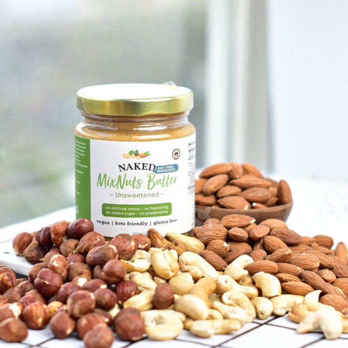 

NAKED MIX NUTS BUTTER UNSWEETENED 250 GR