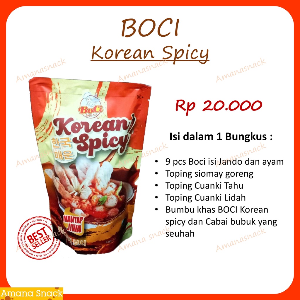 BOCI KOREAN SPICY - boci mantap jiwa best seller pedas seuhah