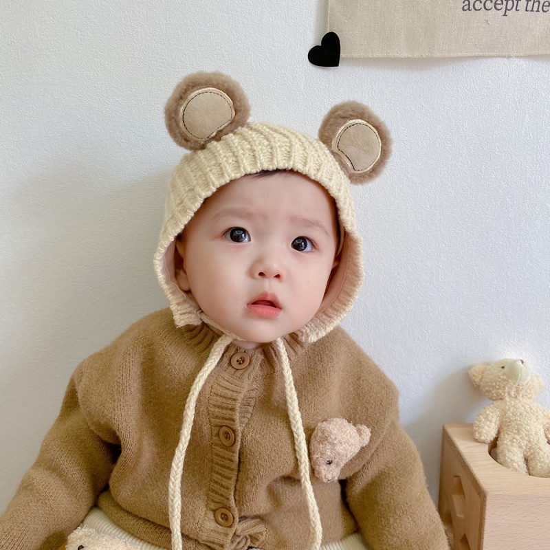 Bear wool bonet bayi