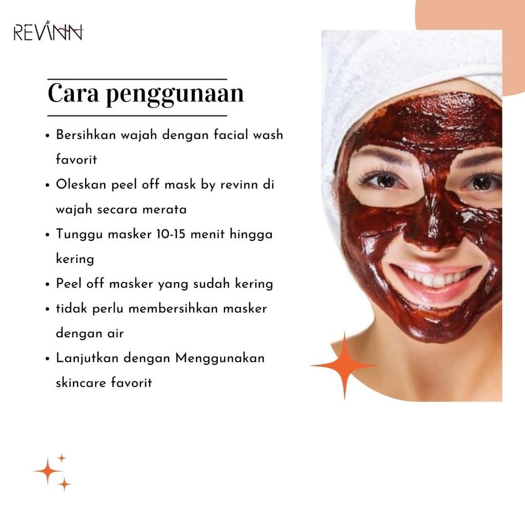 REVINN PEEL OFF MASK - Maker Wajah Coffee/Memutihkan/100ml ORIGINAL