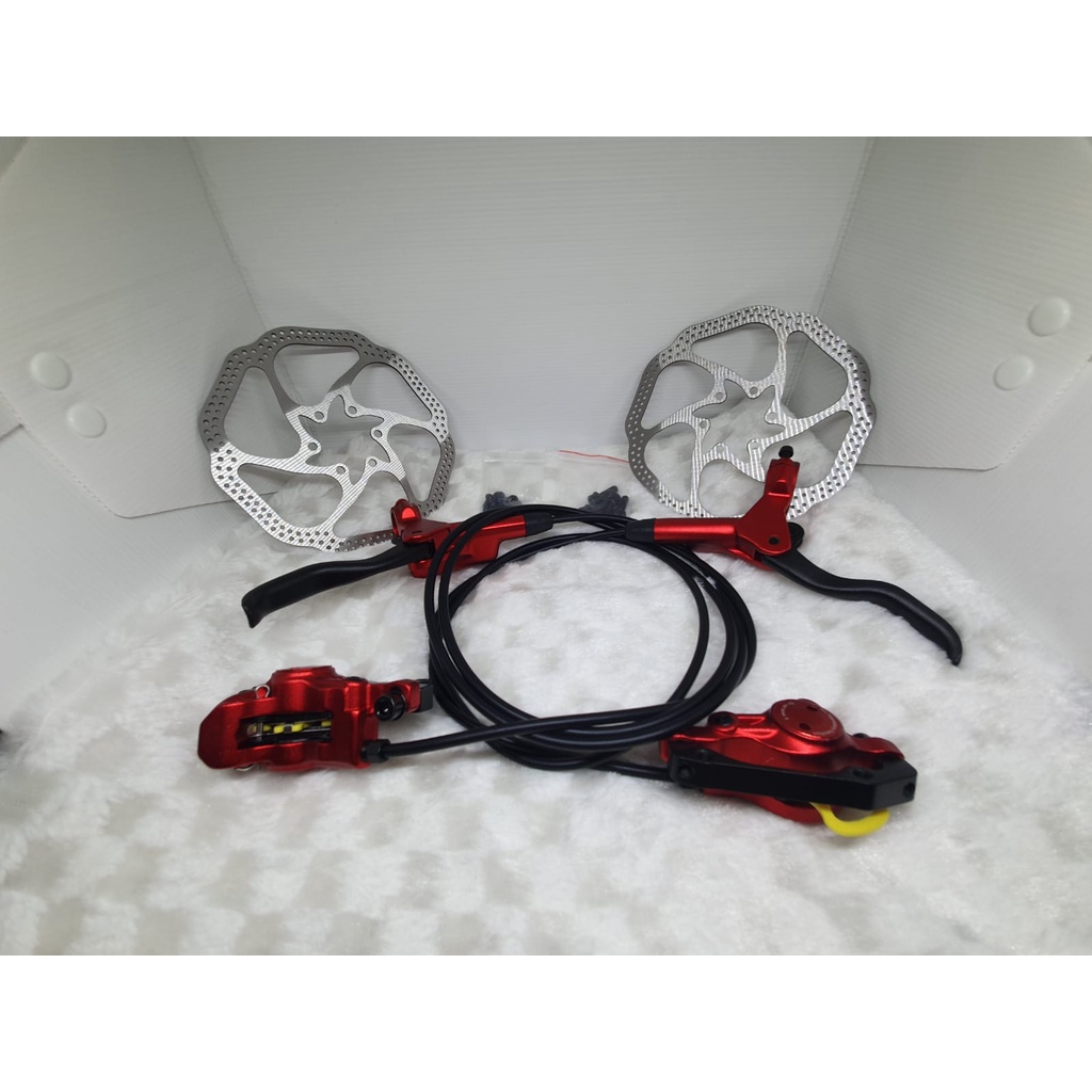 Brakeset Rem Hydraulic Zoom + Rotor Brake set hidrolis sepeda HB875