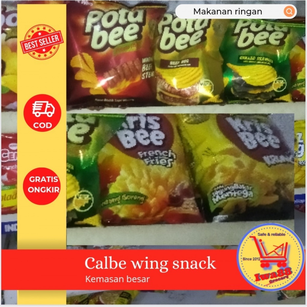 

calbee wings snack krisbee japota potabee 68gram
