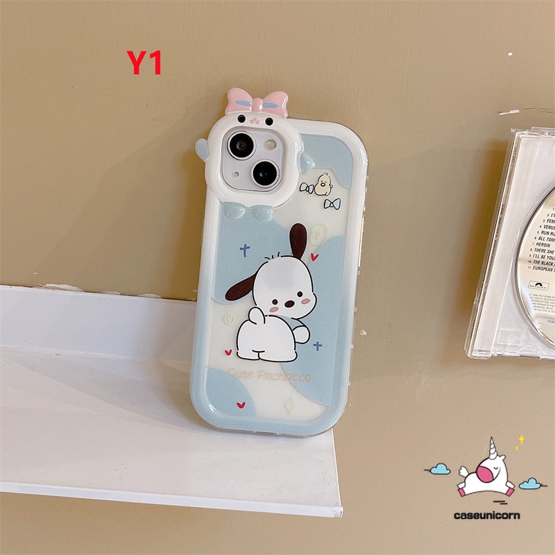 Lucu Pochacco Winnie The Pooh Kartun 3D Bow Little Monster Lens Case Redmi A1+9 9A 10 9T 10A 10C 9C NFC Redmi Note9 8 11 11Pro+10 11s 10Pro POCO M3 X3 NFC Pro Mi 11Lite Sarung Cover Sarung