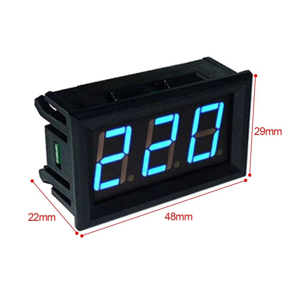 Voltmeter Voltmeter Digital TOP Pengukur Tegangan 110V 220V LED 2kabel AC 30-500V