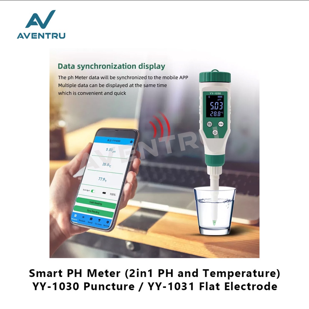 2in1 Smart PH Temperature Meter Tester YY1030 YY1031