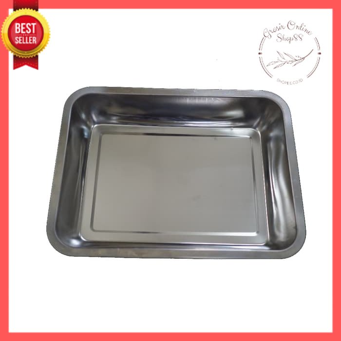 GOS B305 - Nampan stainless persegi / nampan baki stainless / baking tray stainless 32cmx22cm