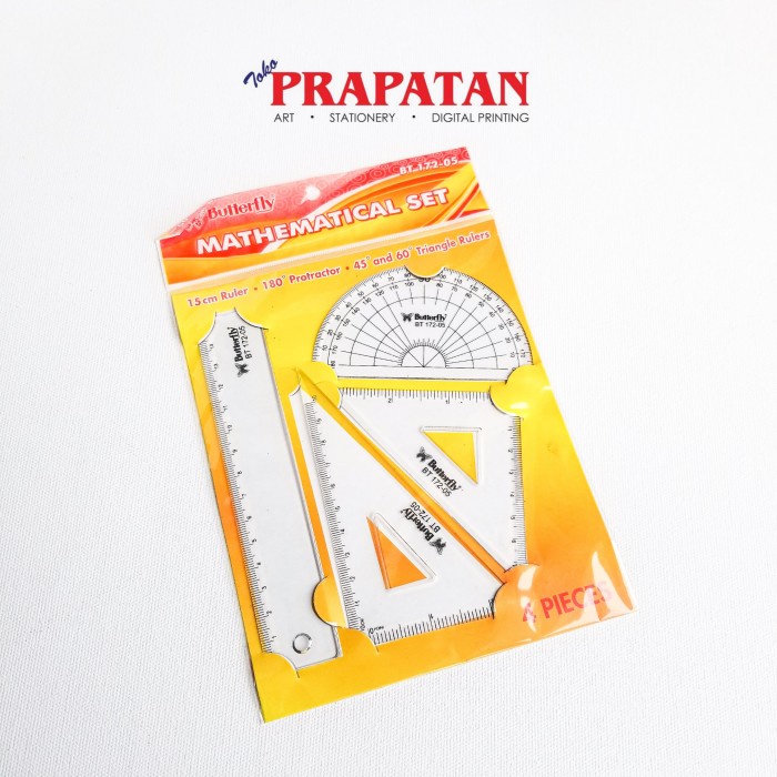 

Penggaris Mathematical Set Butterfly BT 172-05 NANDAA