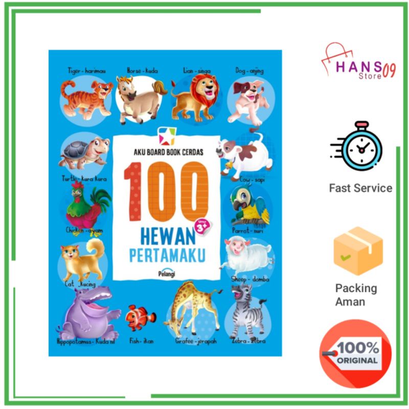 Opredo Aku Board Book Cerdas : 100 Hewan Pertamaku