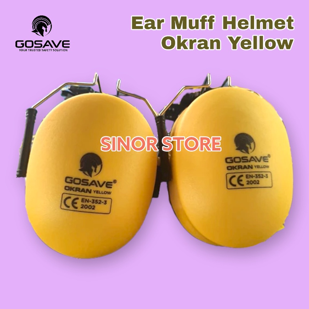 Earmuff Helmet Safety OKRAN 28 dB Penutup Telinga Cantel Helm GOSAVE