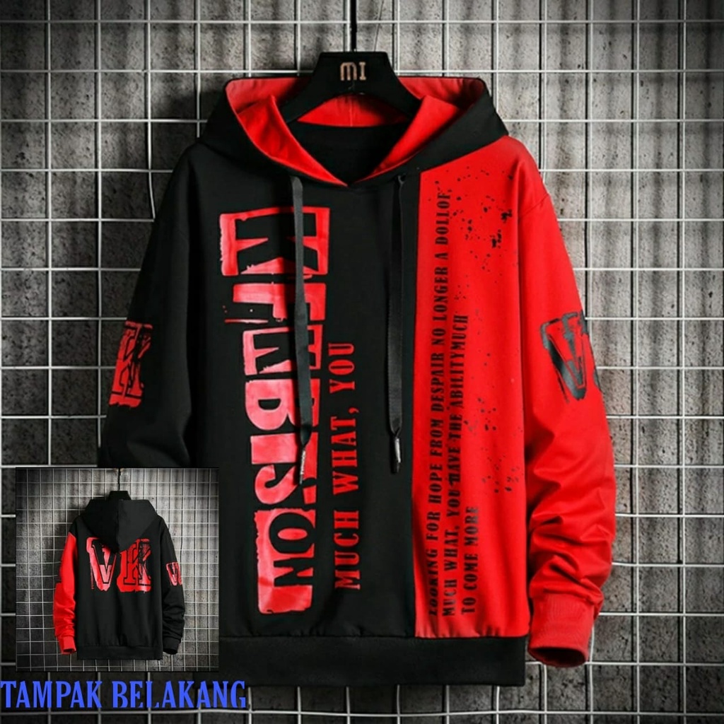 JOSJOLI_STORE/Sweater Hoodie Kfkbison/Atasan Pria Dewasa Lengan Panjang/L XL