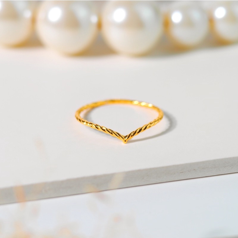 Cincin Emas V Ring Plintir - Toko Emas Gadjah