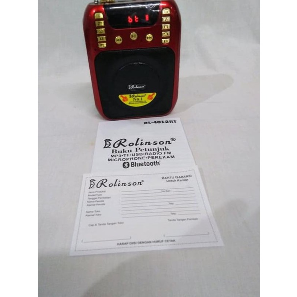 Speaker Pinggang MP3 + Radio + Mic Rolinson RL- 4012