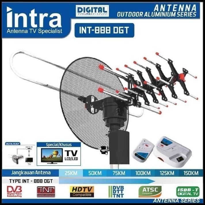 Antena Tv Digital Remot Intra Int 888 Dgt Antena Luar Antena Tv Remot