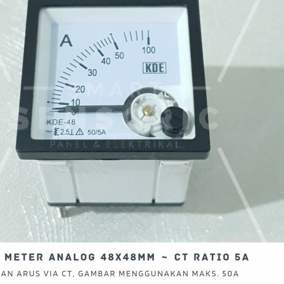 Panel Ampere Meter Analog SF-48 48x48 Direct 10A,20A,30A,40A,50A - 50/5A