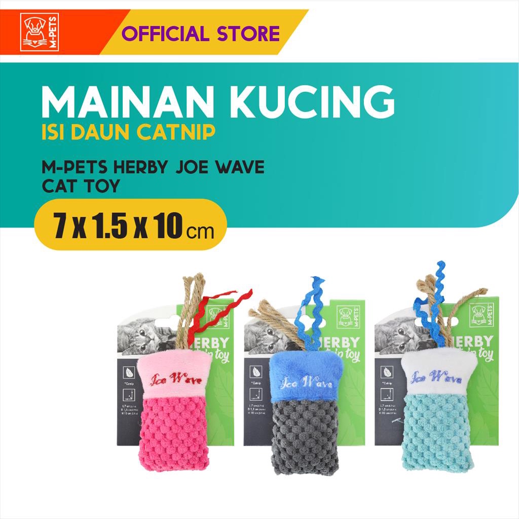 M-Pets Herby Joe Wave Catnip Cat Toy / Boneka Mainan Kucing