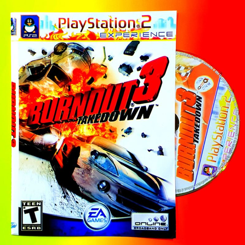 KASET VIDEO GAME PS2 PLAYSTATION 2 BALAP MOBIL BURNOUT