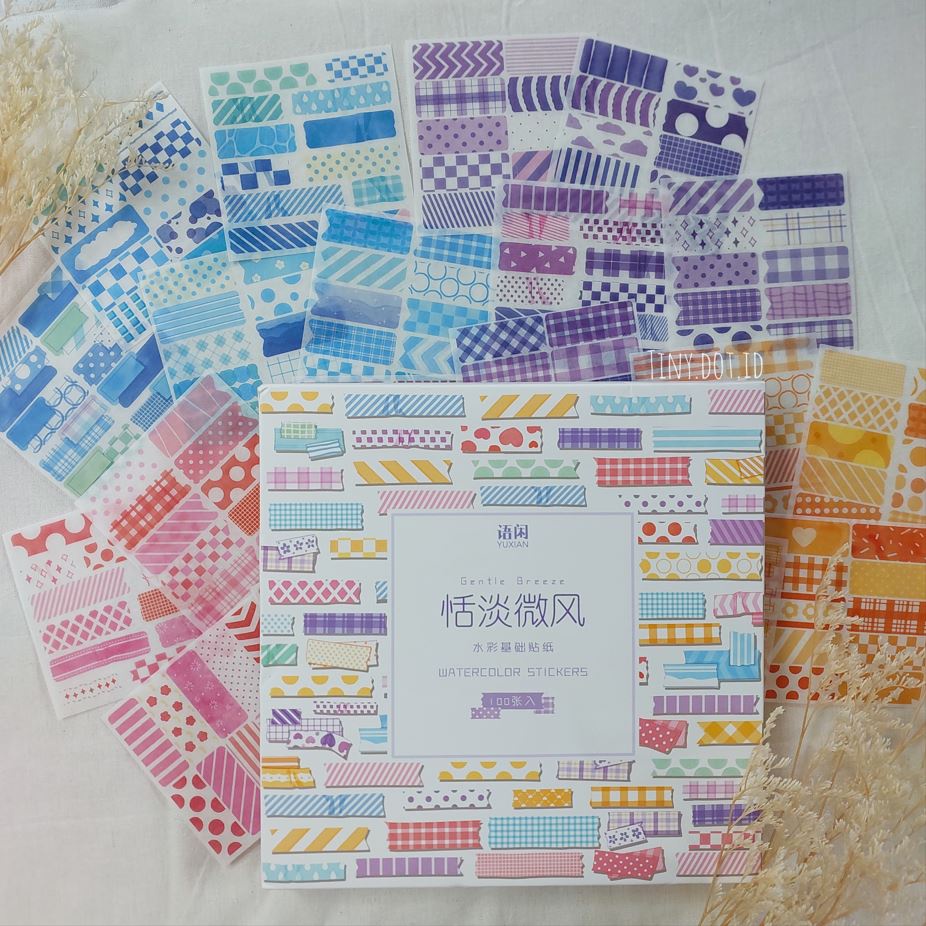 

Colorfull Strip Washi Stickers