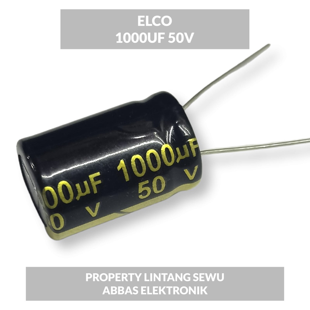 ELCO ELKO 1000 UF 50V 1000 MIKRO 50 VOLT
