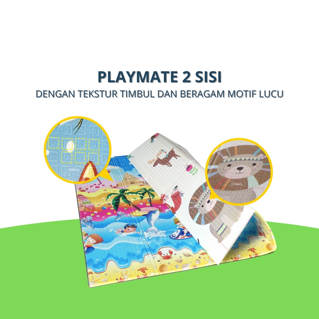 KIDDAILY KARPET LIPAT PLAYMAT BAYI KARPET BAYI 180X200 CM MATRAS BAYI PLAYMAT FOAM LIPAT KD