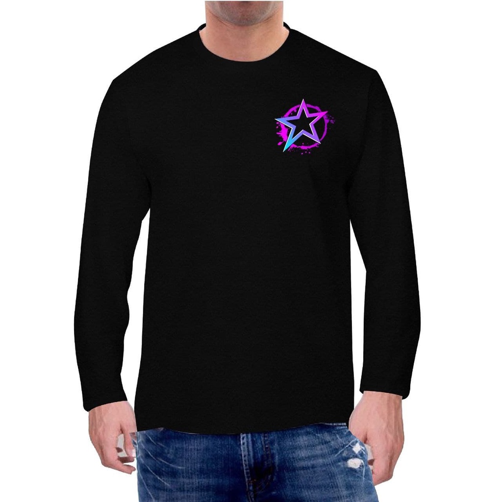 [COD] KAOS PRIA LENGAN PANJANG LOGO BINTANG / KAOS PRIA LENGAN PANJANG JUMBO / KAOS PRIA JUMBO TERMU