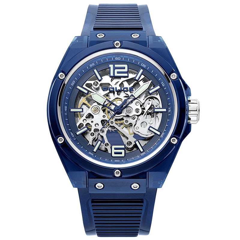 Police 15924JPBL-48P Jam Tangan Pria- Biru Automatic