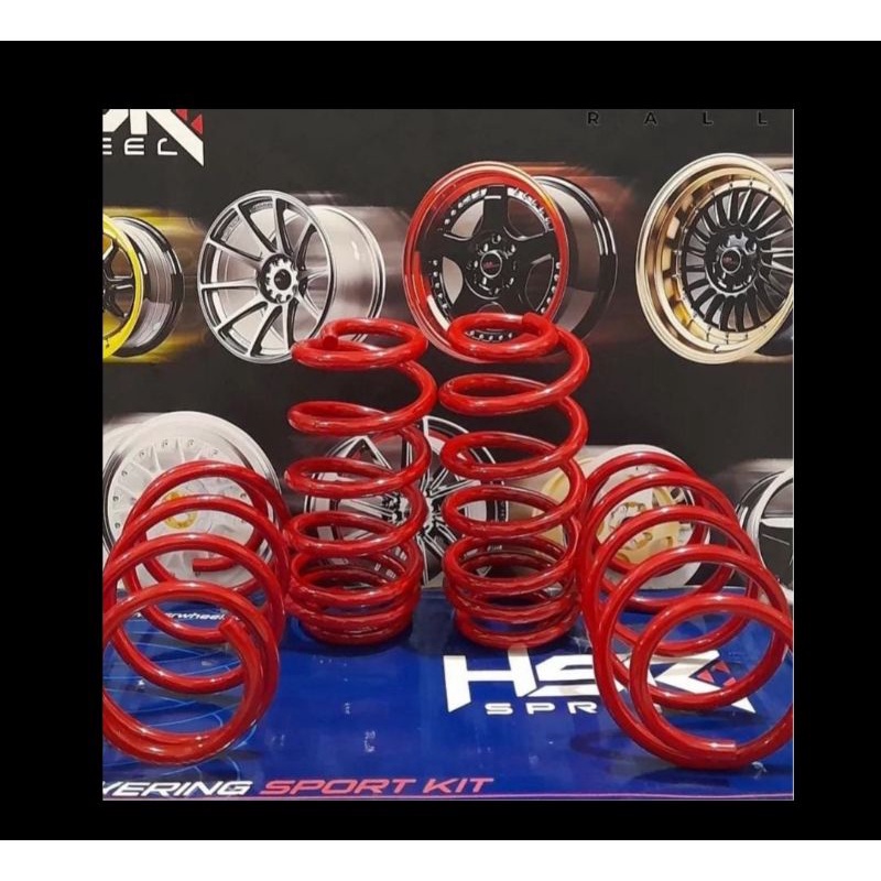 lowering kit hsr red per mobil honda brio