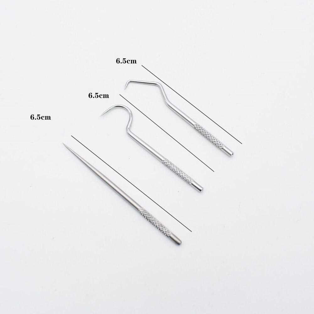 KR Tusuk Gigi Pembersih Sela Gigi 3 Pcs Stainless Steril Toothpick Set