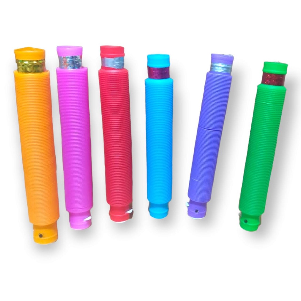 MAINAN SELANG MAINAN ANAK POP PIPES / POP TUBES LAMPU LED VIRAL