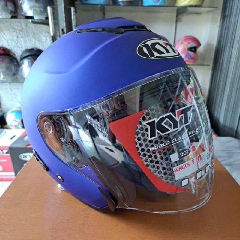 HELM KYT KYOTO BIRU DOFF OIGINAL