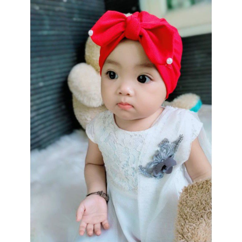 Turban Bayi Kelinci Mutiara/ Turban Anak 0-3 Tahun