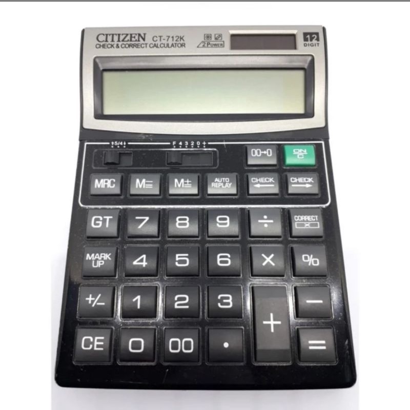 Kalkulator CITIZEN CT-712K Calculator Check Correct 12 Digit Cek Ulang CT712K