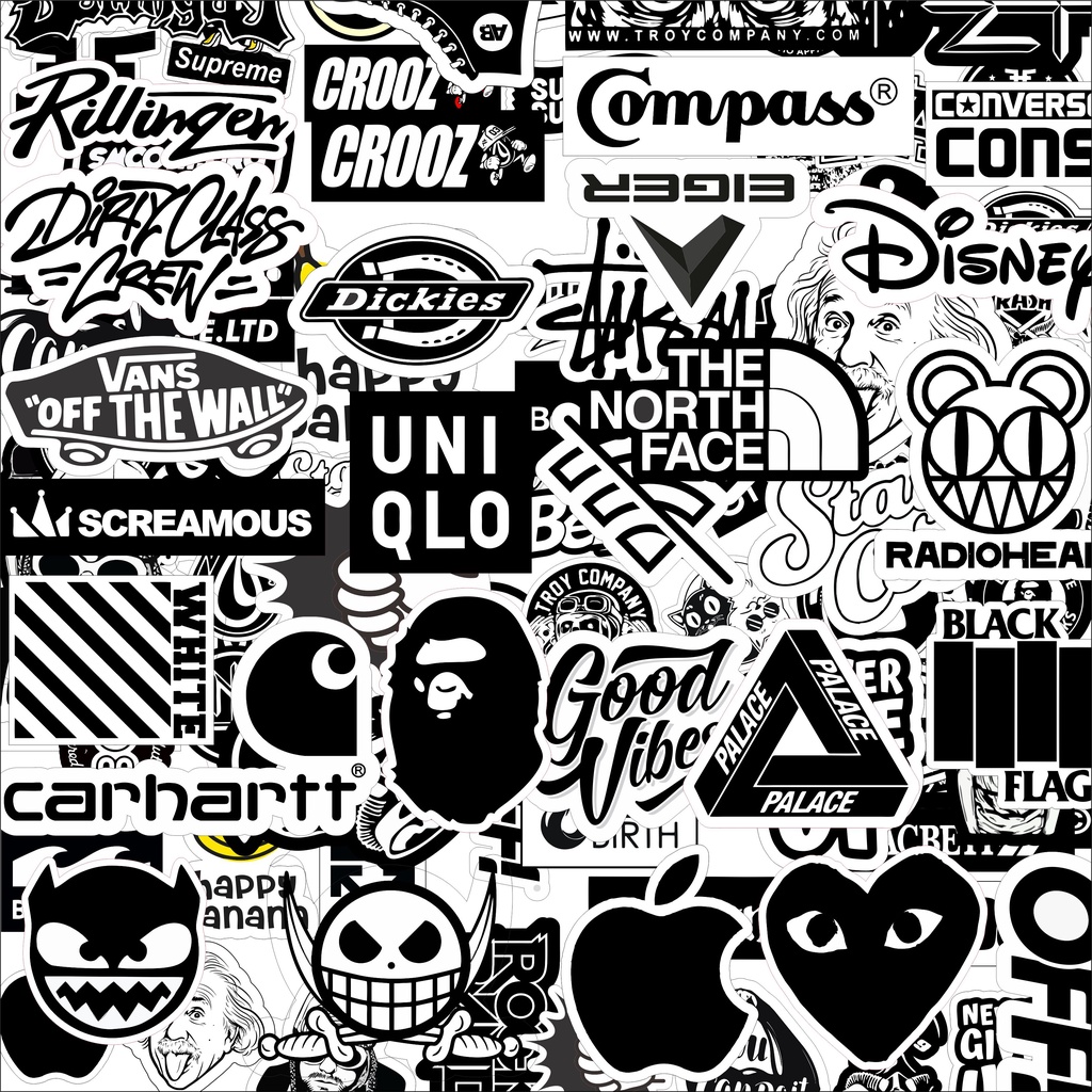 

PAKET STIKER MINI ISI 40 PCS VARIASI HITAM PUTIH STIKER RACING STIKER BRAND STIKER DISTRO STIKER DECAL STIKER TEMPAL LAPTOP HP CASE PHONE HELM DLL