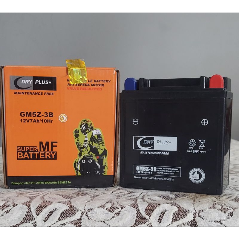 Jual AKI MOTOR SUZUKI SMASH SHOGUN GM5Z-3B AKI KERING DRY PLUS | Shopee