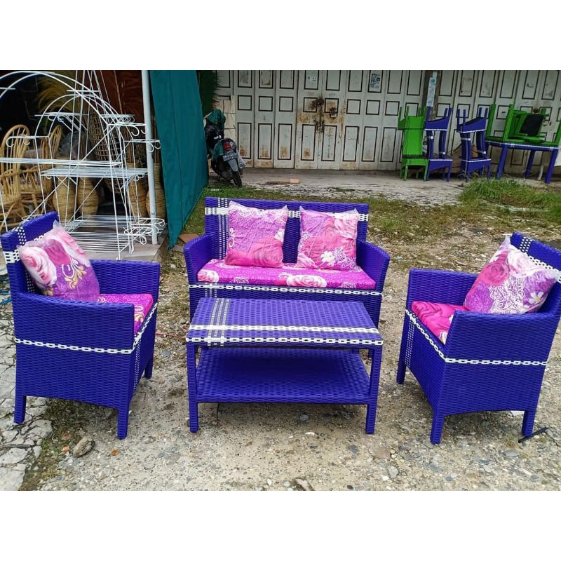 Sofa Tamu Hawai Rotan Sintetis